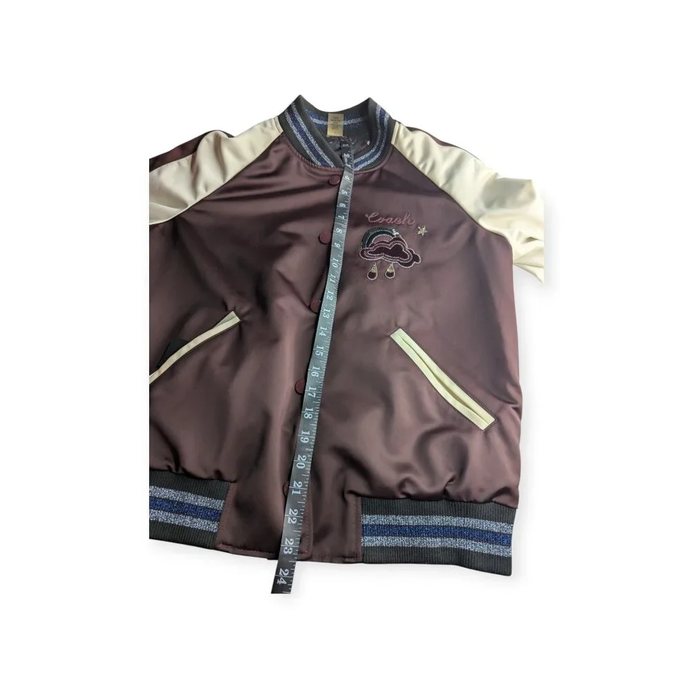 Coach Reversible Cloud Souvenir Jacket Snap Button Closure Women's Size Medium